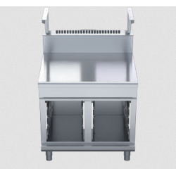 Waldorf 800 Series BT8900S-CB - 900mm Bench Top With Salamander Support Cabinet Base