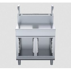 Waldorf 800 Series BT8900S-CB - 900mm Bench Top With Salamander Support Cabinet Base