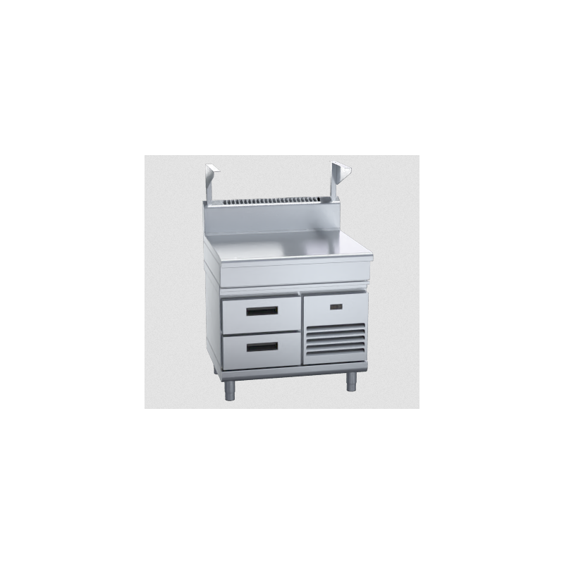 Waldorf 800 Series BT8900S-RB - 900mm Bench Top With Salamander Support Refrigerated Base