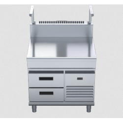 Waldorf 800 Series BT8900S-RB - 900mm Bench Top With Salamander Support Refrigerated Base