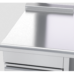 Waldorf 800 Series BTL8550-CD-RH - 550mm Bench Top Low Back Version - Cabinet Base With Fixed Front Panel
