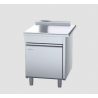 Waldorf 800 Series BTL8700-CD-RH - 700mm Bench Top Low Back Version - Cabinet Base With Fixed Front Panel