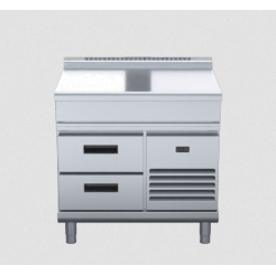 Waldorf 800 Series BTL8900-RB - 900mm Bench Top Low Back Version Refrigerated Base