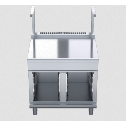 Waldorf 800 Series BTL8900S-CB - 900mm Bench Top With Salamander Support Low Back Version Cabinet Base