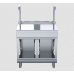 Waldorf 800 Series BTL8900S-CB - 900mm Bench Top With Salamander Support Low Back Version Cabinet Base