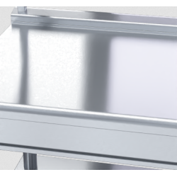 Waldorf 800 Series BTL8900S-LS - 900mm Bench Top With Salamander Support Low Back Version Leg Stand