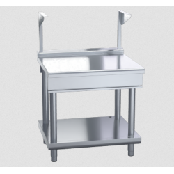 Waldorf 800 Series BTL8900S-LS - 900mm Bench Top With Salamander Support Low Back Version Leg Stand
