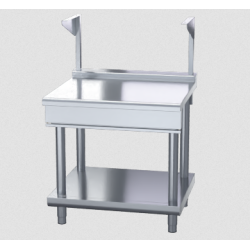 Waldorf 800 Series BTL8900S-LS - 900mm Bench Top With Salamander Support Low Back Version Leg Stand