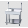 Waldorf 800 Series BTL8900S-LS - 900mm Bench Top With Salamander Support Low Back Version Leg Stand