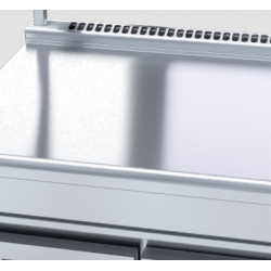 Waldorf 800 Series BTL8900S-RB - 900mm Bench Top With Salamander Support Low Back Version Refrigerated Base