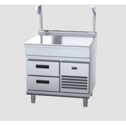 Waldorf 800 Series BTL8900S-RB - 900mm Bench Top With Salamander Support Low Back Version Refrigerated Base