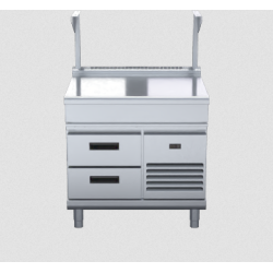 Waldorf 800 Series BTL8900S-RB - 900mm Bench Top With Salamander Support Low Back Version Refrigerated Base