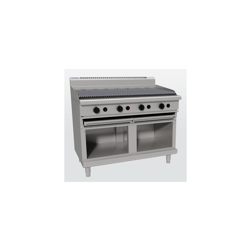 Waldorf 800 Series CHL8120G-CB - 1200mm Gas Chargrill Low Back Version - Cabinet Base