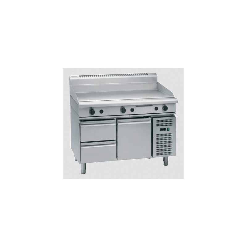 Waldorf 800 Series GP8120G-RB - 1200mm Gas Griddle ? Refrigerated Base