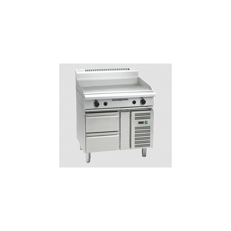 Waldorf 800 Series GP8900G-RB - 900mm Gas Griddle ? Refrigerated Base
