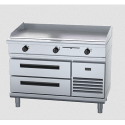 Waldorf 800 Series GPL8120E-RB - 1200mm Electric Griddle Low Back Version - Refrigerated Base