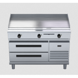 Waldorf 800 Series GPL8120E-RB - 1200mm Electric Griddle Low Back Version - Refrigerated Base