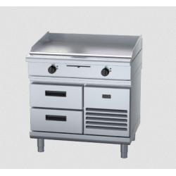 Waldorf 800 Series GPL8900E-RB - 900mm Electric Griddle Low Back Version - Refrigerated Base