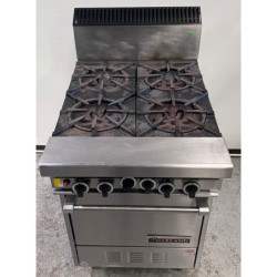 USED GARLAND ST28 4 BURNER RANGES OVEN UNDER