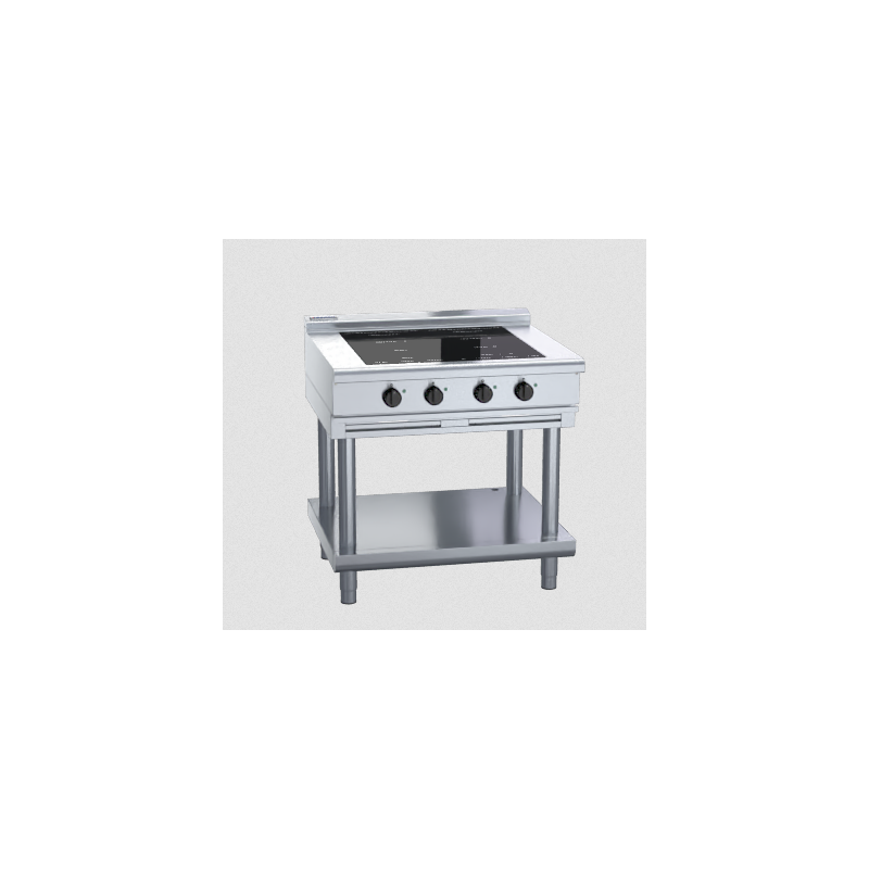 Waldorf 800 Series INL8400F-LS - 900mm Electric Induction Cooktop Low Back Version - Leg Stand