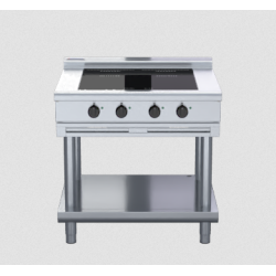 Waldorf 800 Series INL8400F-LS - 900mm Electric Induction Cooktop Low Back Version - Leg Stand