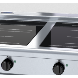 Waldorf 800 Series INL8400R3F-LS - 900mm Electric Induction Cooktop Low Back Version - Leg Stand