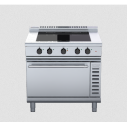 Waldorf 800 Series INL8410ECF - 900mm Induction Range Convection Oven Low Back Version