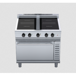 Waldorf 800 Series INL8410ECR3 - 900mm Induction Range Convection Oven Low Back Version