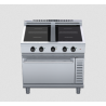Waldorf 800 Series INL8410ECR3 - 900mm Induction Range Convection Oven Low Back Version