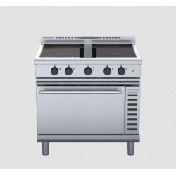 Waldorf 800 Series INL8410ECR5F - 900mm Induction Range Convection Oven Low Back Version