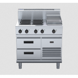 Waldorf 800 Series RN8603E-RB - 900mm Electric Cooktop Refrigerated Base