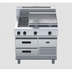 Waldorf 800 Series RN8606E-RB - 900mm Electric Cooktop Refrigerated Base