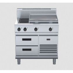 Waldorf 800 Series RN8606E-RB - 900mm Electric Cooktop Refrigerated Base