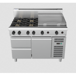 Waldorf 800 Series RN8806G-RB - 1200mm Gas Cooktop Refrigerated Base