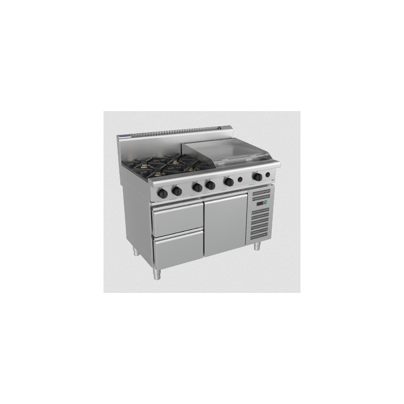 Waldorf 800 Series RN8806G-RB - 1200mm Gas Cooktop Refrigerated Base