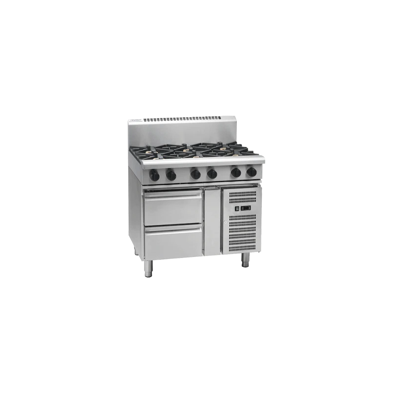 Waldorf 800 Series RN8900G-RB - 900mm Gas Cooktop Refrigerated Base