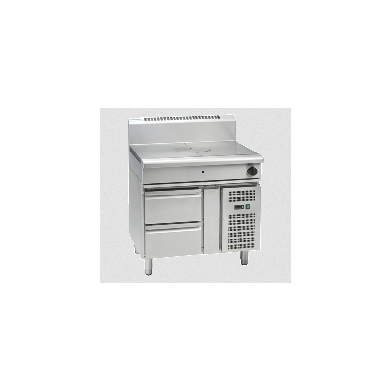 Waldorf 800 Series RNL8100G-RB - 900mm Gas Target Top Low Back Version - Refrigerated Base