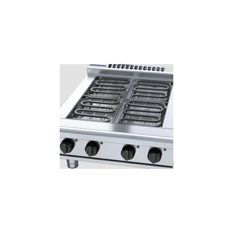 Waldorf 800 Series RNL8400E-B - 600mm Electric Cooktop Low Back Version Bench Model