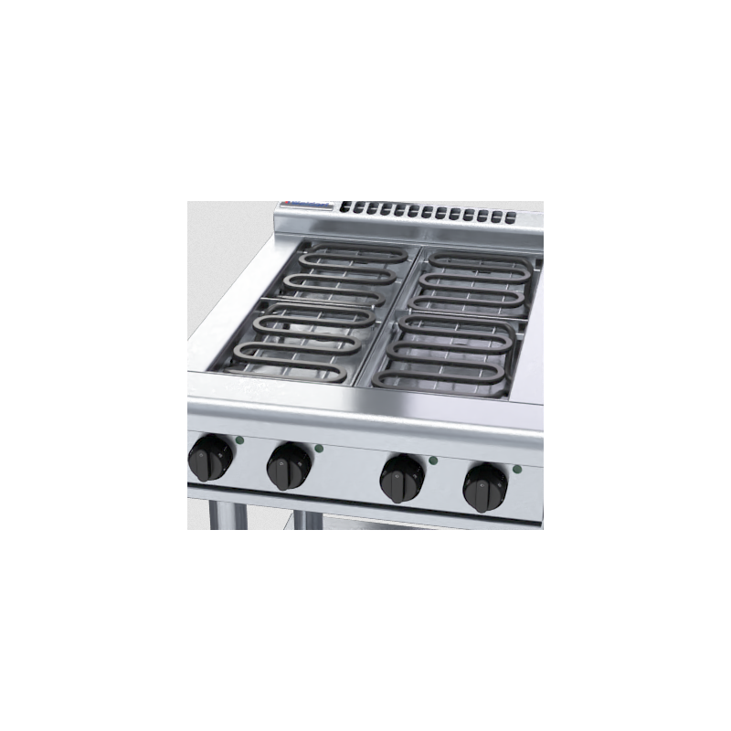 Waldorf 800 Series RNL8400E-LS - 600mm Electric Cooktop Low Back Version Leg Stand