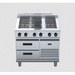 Waldorf 800 Series RNL8600E-RB - 900mm Electric Cooktop Low Back Version Refrigerated Base