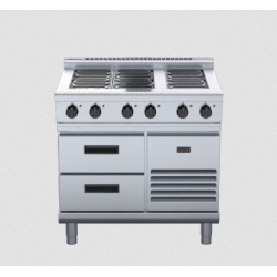 Waldorf 800 Series RNL8600E-RB - 900mm Electric Cooktop Low Back Version Refrigerated Base