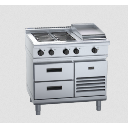 Waldorf 800 Series RNL8603E-RB - 900mm Electric Cooktop Low Back Version Refrigerated Base