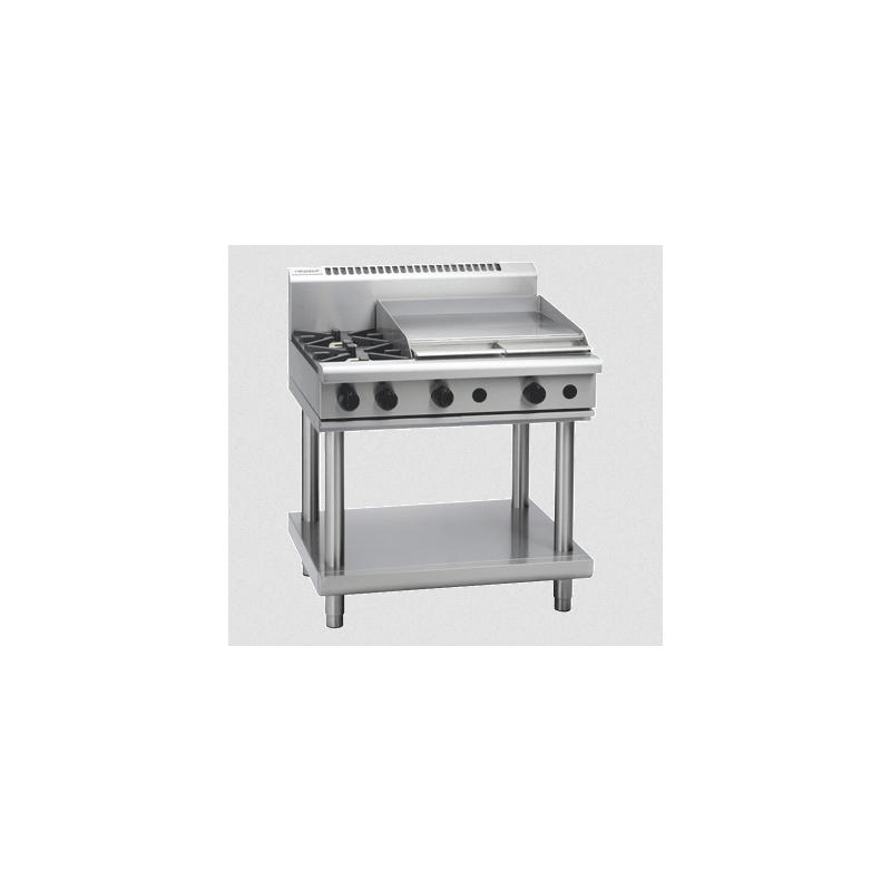 Waldorf 800 Series RNL8606G-LS - 900mm Gas Cooktop Low Back Version Leg Stand