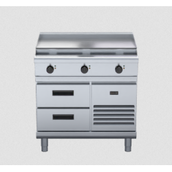 Waldorf 800 Series RNL8609E-RB - 900mm Electric Cooktop Low Back Version Refrigerated Base