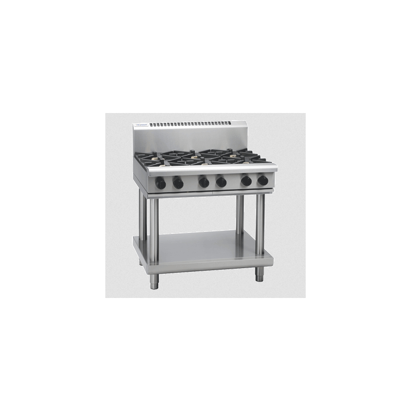 Waldorf 800 Series RNL8609G-LS - 900mm Gas Cooktop Low Back Version Leg Stand