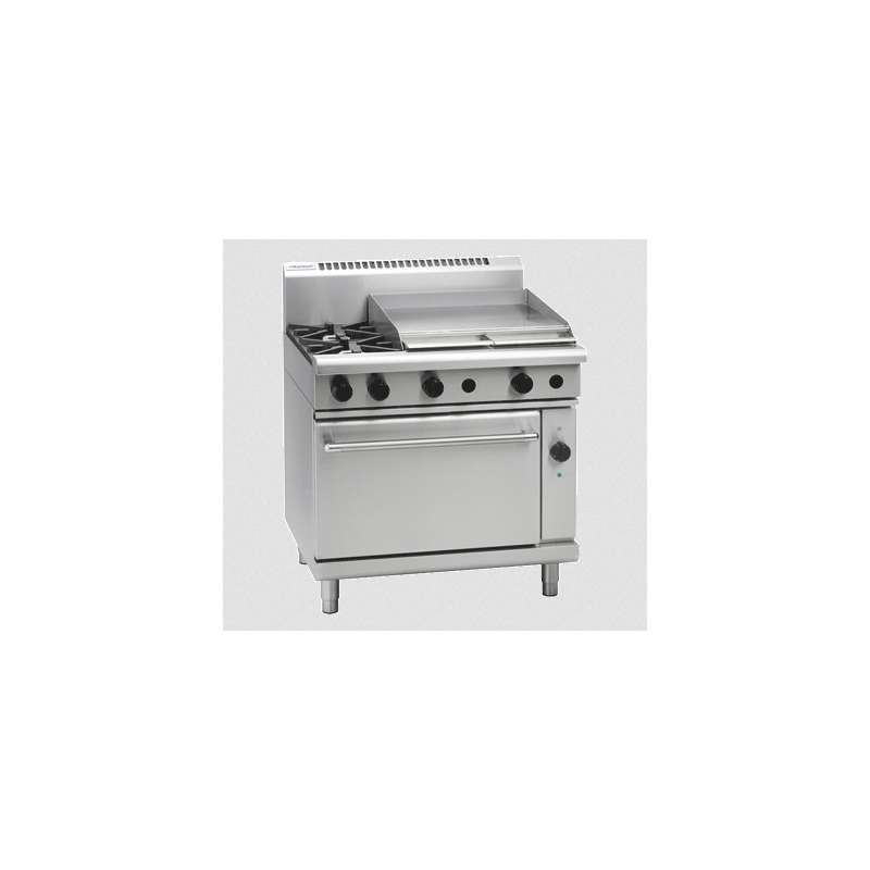 Waldorf 800 Series RNL8616GEC - 900mm Gas Range Electric Convection Oven Low Back Version