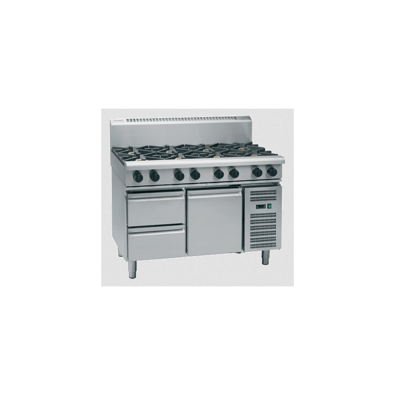Waldorf 800 Series RNL8806G-RB - 1200mm Gas Cooktop Low Back Version Refrigerated Base