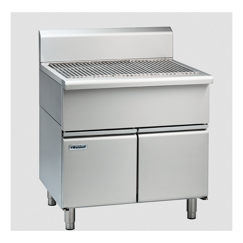 Waldorf 800 Series SFL8600-CD - 600mm Solid Fuel Grill - Low Back Version - Cabinet Base with Doors