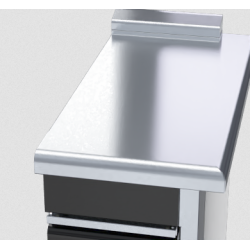 Waldorf Bold BTLB8400-CD - 400mm Bench Top Low Back Version - Cabinet Base With Fixed Front Panel