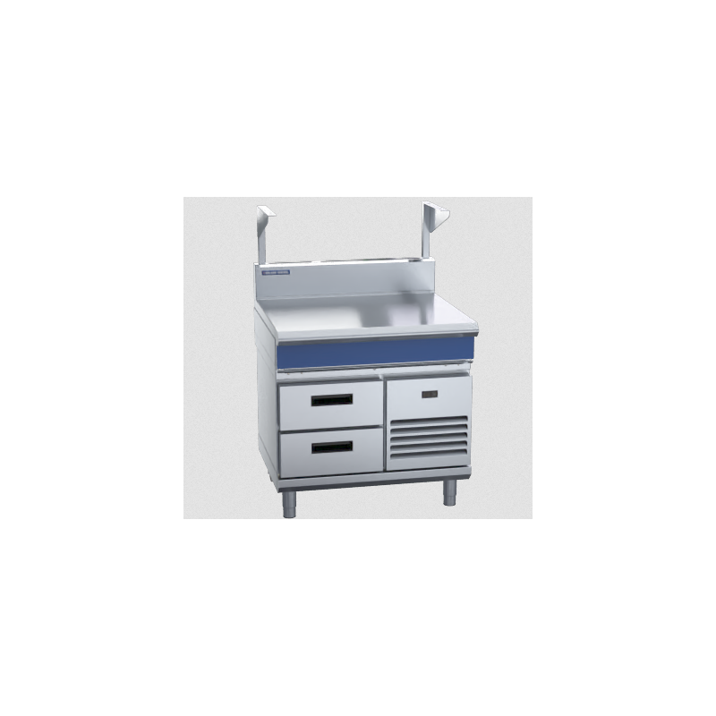 Blue Seal Evolution Series B90S-RB - 900mm Bench Top With Salamander Support Refrigerated Base